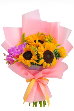 Sunflower & Orchid Bouquet